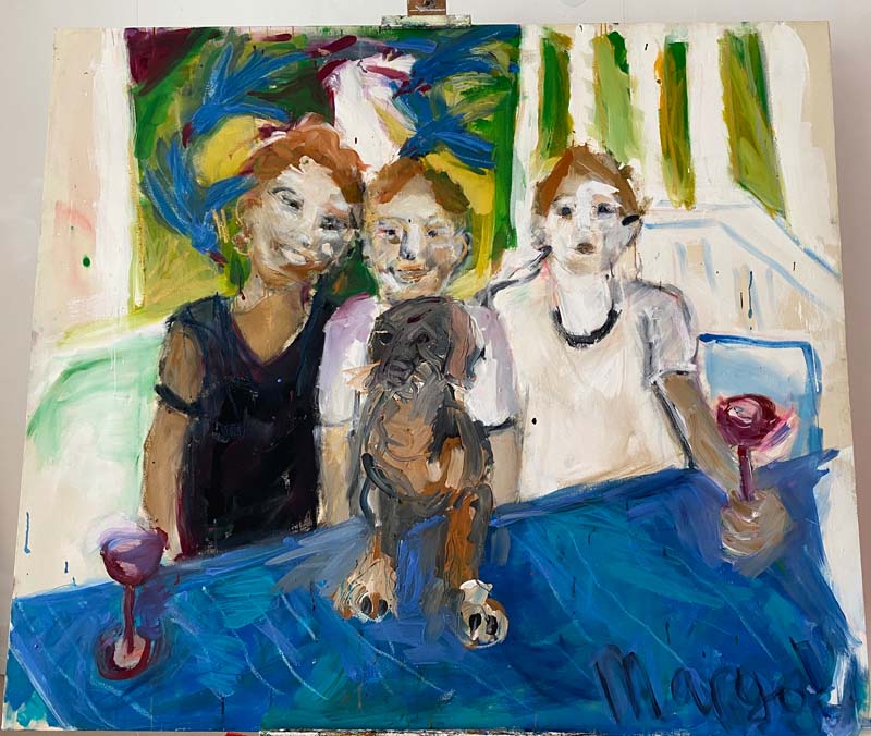 Rudi+3 | Tempera/Leinwand 160x140cm