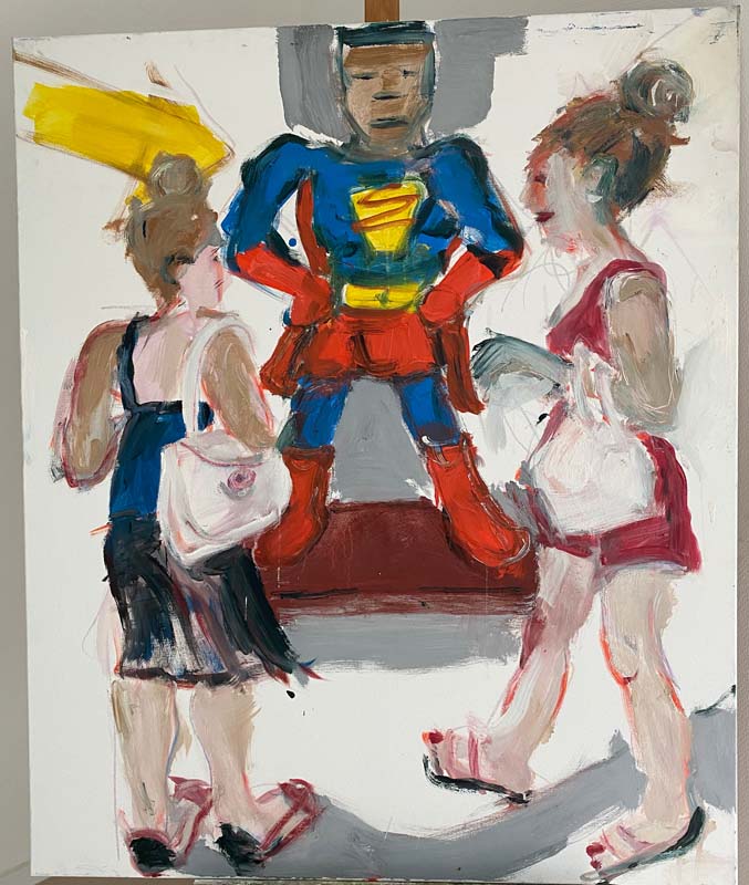 superman | Tempera/Leinwand | 140 x 120 cm