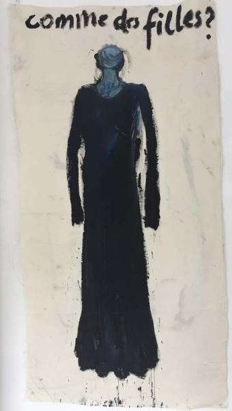Kleid2 | Tempera/Leinwand | 100 x 120 cm