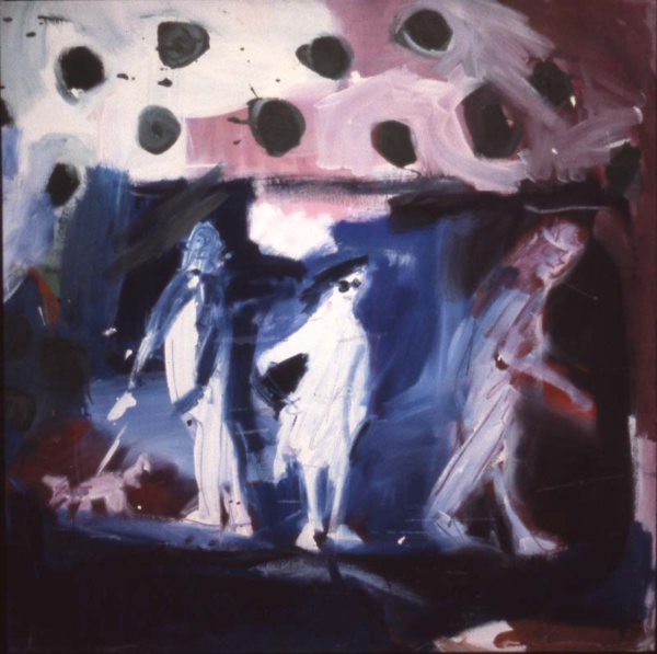 raining | Tempera/Leinwand 100x100 cm