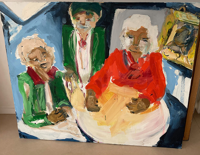 M+E+L | Tempera/Leinwand | 140 x 120 cm