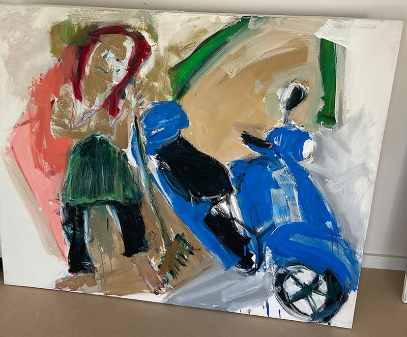 Vespa | Tempera/Leinwand | 140 x 120 cm