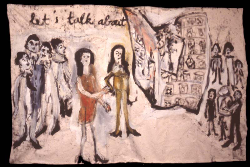let´s talk | Tempera/Leinwand | 150x180 cm