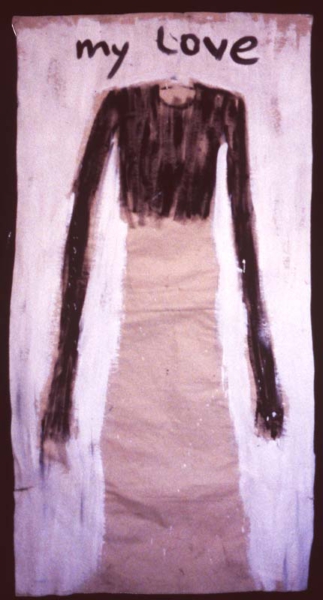 kleid1 | Tempera/Leinwand | 100 x 120 cm