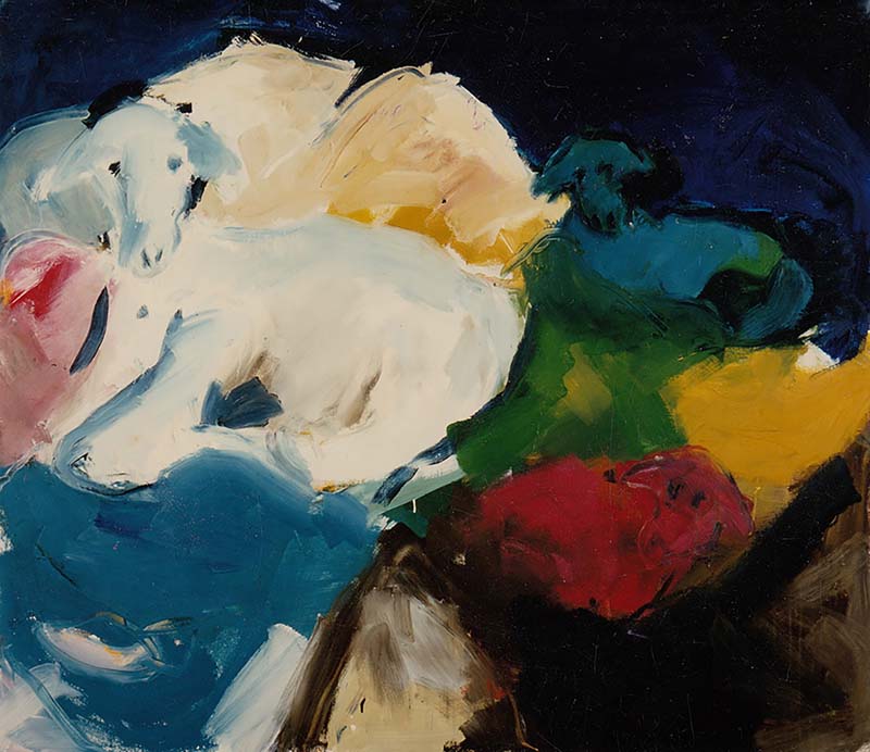 Schafe | Tempera/Leinwand | 140 x 160 cm