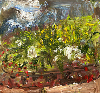 Blumeninsel |  Öl/Leinwand 30x30cm
