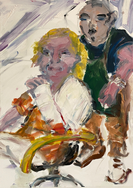 A |  Tempera/Leinwand. 100x70cm