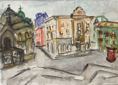 Rosenheim | Aquarell/Papier 40x30cm