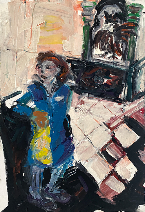 " Frau" | Termpera /Leinwand  100x120 cm