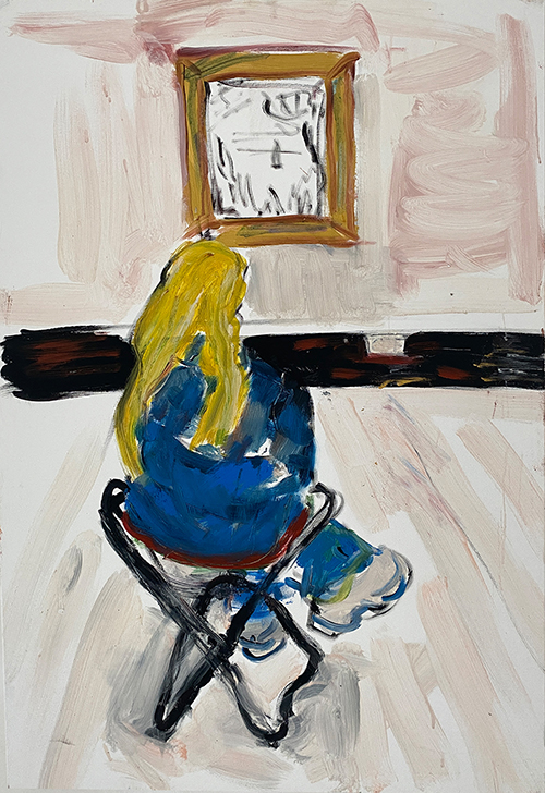 "im Museum" | Tempera/Leinwand  100x120cm