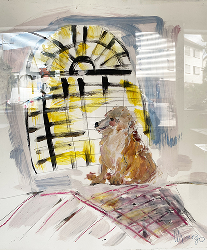 Hund | Tempera/Papier 74x54 cm