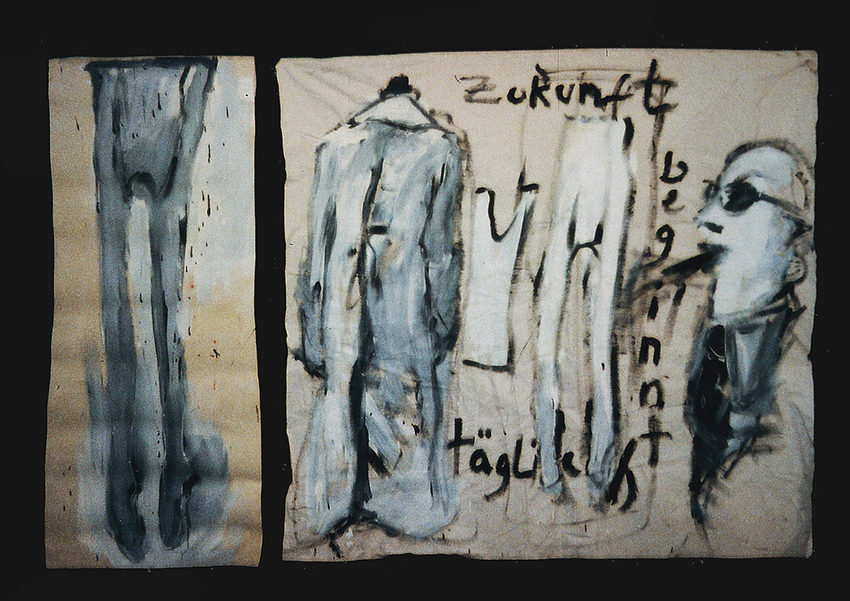 Strumpfhose | Tempera/Leinwand | 100 x 70 cm